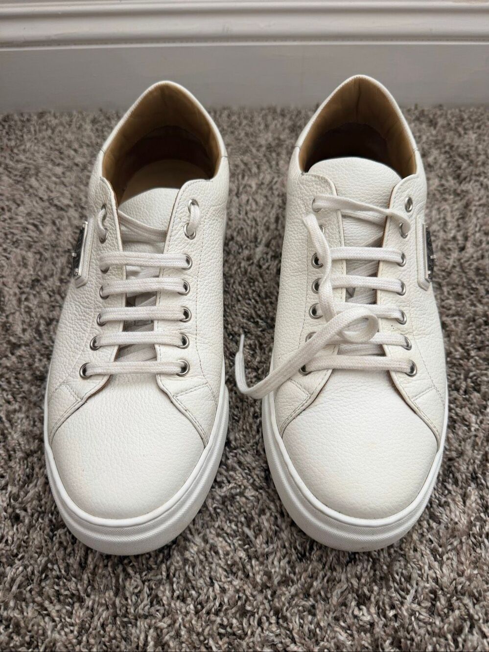 Philipp Plein Leather Low Top Sneakers Size 43 or size 10